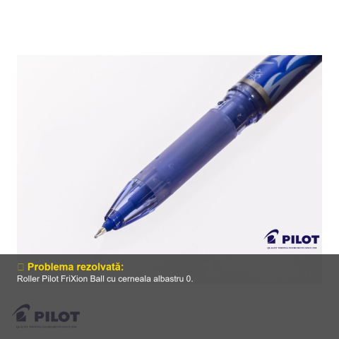 Roller cu cerneala termosensibila Pilot FriXion Ball, 0.5mm, albastru, cu radiera integrata [3]