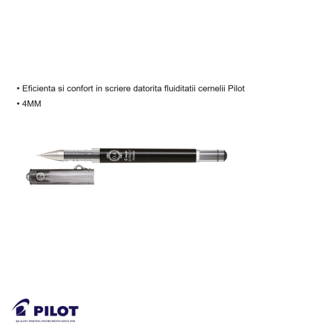 Roller cu gel 0.4mm Pilot G-Tec-Maica negru, design elegant cu imitatie diamant, pentru scris zi de zi [2]
