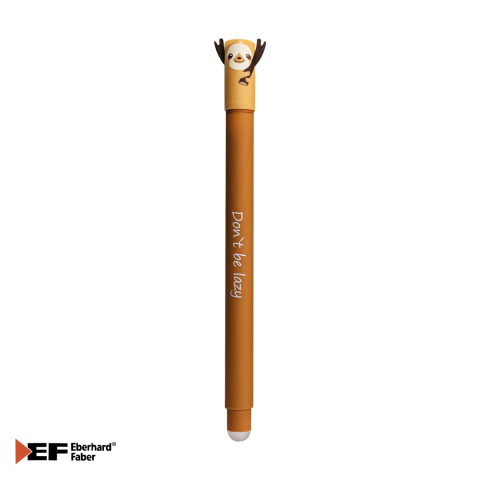 Birotica papetarie - Roller cu gel Eberhard Faber Animal Erase It, cerneala termosensibila stergibila, 0.7 mm, albastru, motiv lenes