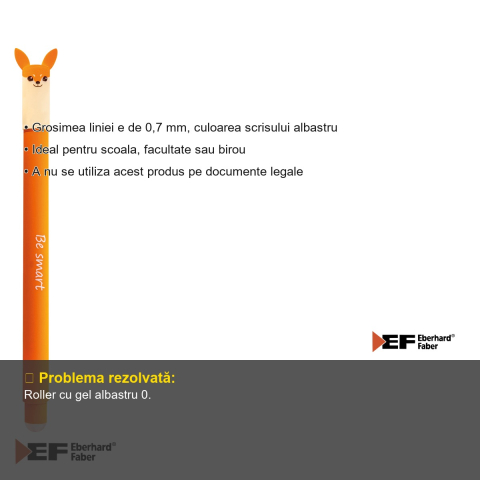ROLLER 0.7 MM ALBASTRU ERASABLE VULPE EBERHARD FABER [2]