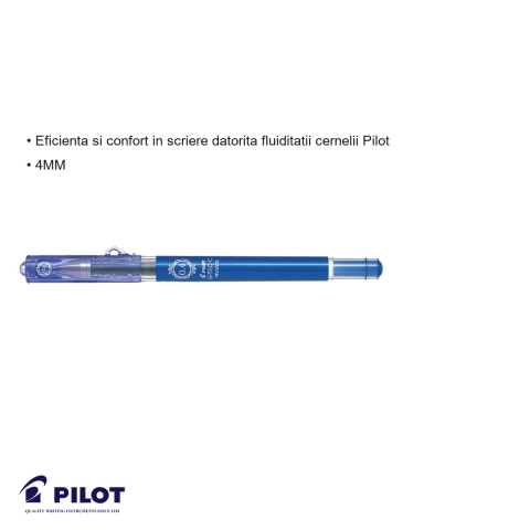 Roller cu gel Pilot G-Tec-Maica, varf 0.4mm, cerneala albastra, design elegant cu imitatie diamant [2]