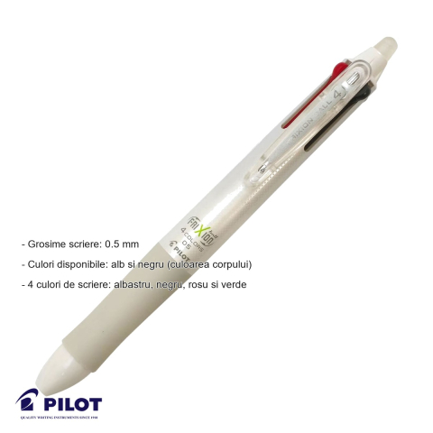 Roller cu mecanism 4 culori Pilot Frixion, cerneala termosensibila, 0.5 mm, pentru birou si scoala [1]