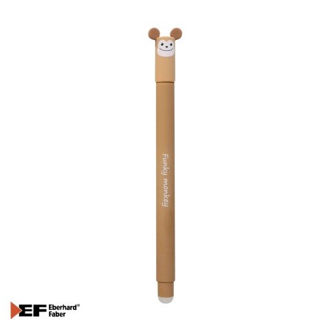 Birotica papetarie - Roller erasable 0.7 mm albastru Eberhard Faber, cerneala termosensibila, model maimuta, pentru scoala