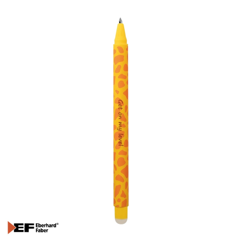 Roller erasable 0.7 mm albastru Eberhard Faber, cerneala termosensibila stergibila, model girafa, pentru scoala [3]