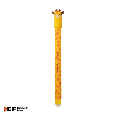Birotica papetarie - Roller erasable 0.7 mm albastru Eberhard Faber, cerneala termosensibila stergibila, model girafa, pentru scoala