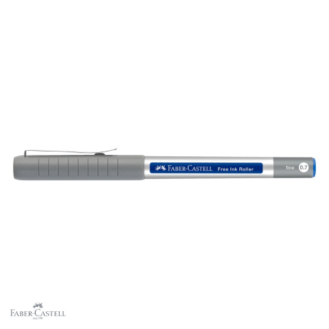 Roller Faber-Castell Free Ink 0.7mm, scriere fina albastra, pentru birou si scoala [3]