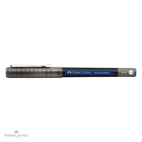 Roller Faber-Castell Free Ink albastru, varf conic 1.5mm, scriere fluida si confortabila [3]