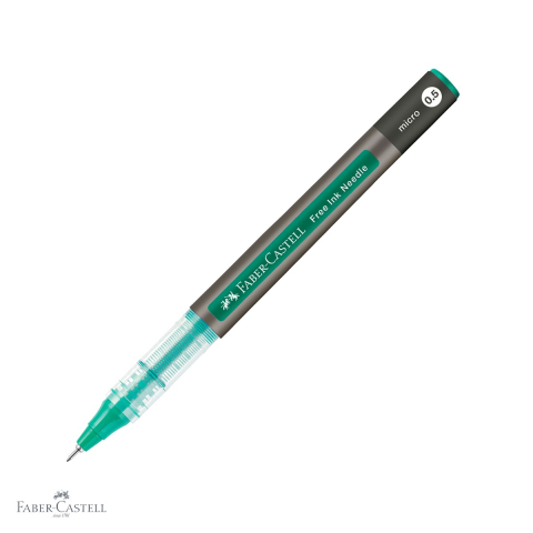 Rollere - Roller Faber-Castell Free Ink, varf ac 0.5mm, linie extra fina 0.2mm, cerneala verde