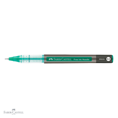 Roller Faber-Castell Free Ink, varf ac 0.5mm, linie extra fina 0.2mm, cerneala verde [3]