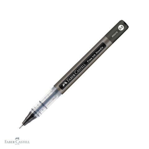Rollere - Roller Faber-Castell Free Ink, varf ac 0.5mm, linie extra fina 0.2mm, negru, pentru scriere precisa
