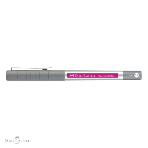 Roller Faber-Castell Free Ink, varf conic 0.7mm, cerneala roz, scriere fina si confortabila [3]