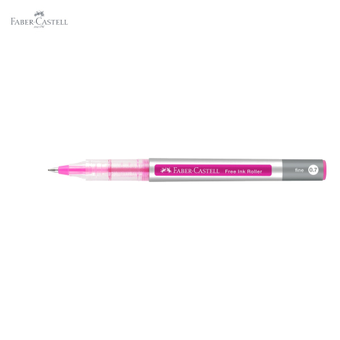 Roller Faber-Castell Free Ink, varf conic 0.7mm, cerneala roz, scriere fina si confortabila [4]