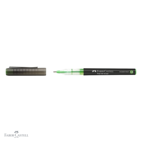 Roller Faber-Castell Free Ink vernil, varf conic 1.5mm, scriere larga tip B, pentru birou si scoala [3]
