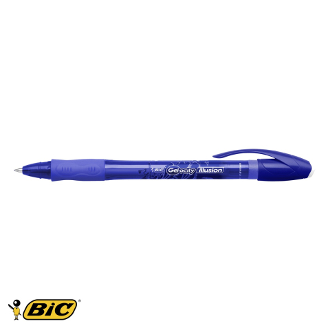 Roller gel erasable Bic Gel-ocity Illusion 0.7mm, cerneala termosensibila albastra, reincarcabil [3]