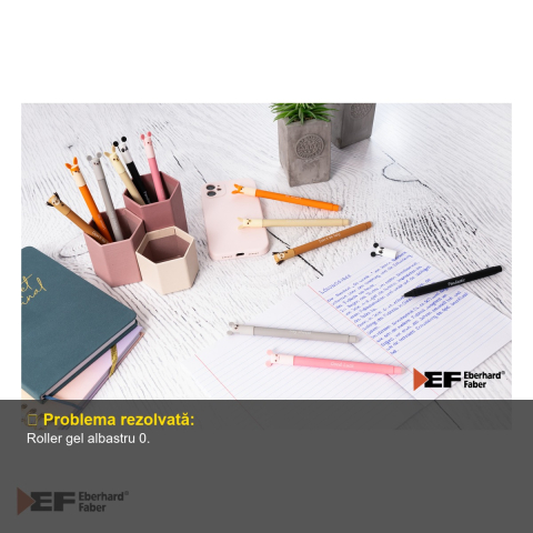 Roller gel erasable Eberhard Faber Animal Erase It motiv soricel, cerneala termosensibila albastra 0.7 mm, pentru scoala si birou [3]