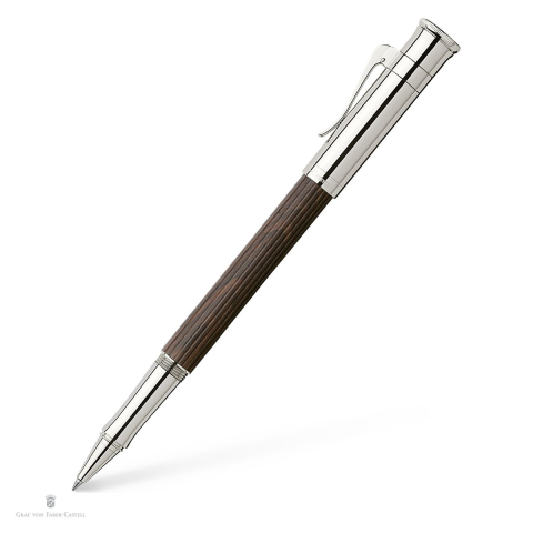 Instrumente de scris - Roller Graf von Faber Castell Classic, lemn de grenadill, cu varf de precizie M si cerneala neagra
