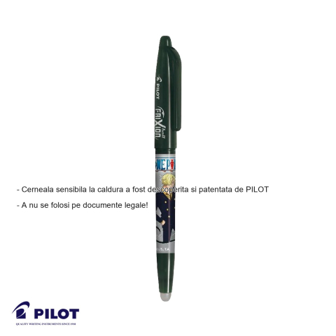 Roller Pilot Frixion Ball 0.7 mm negru, editie limitata One Piece, cu cerneala termosensibila [1]