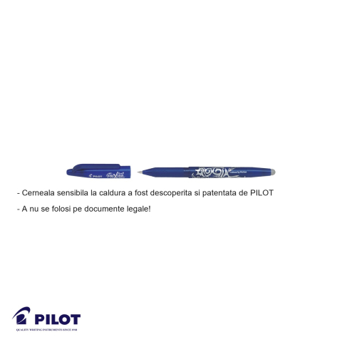 Roller Pilot FriXion Ball 0.7mm albastru, cerneala termosensibila, scriere si stergere repetata [1]
