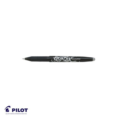 Birotica papetarie - Roller Pilot FriXion Ball 0.7mm negru, cerneala termosensibila, scriere si stergere fara deteriorarea hartiei
