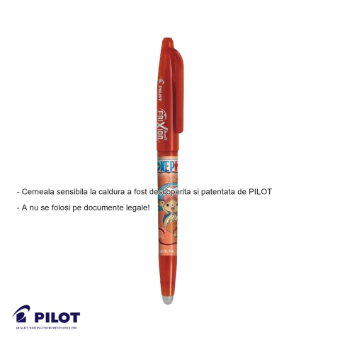 Roller Pilot FriXion Ball One Piece 0.7 mm rosu, editie limitata anime, cerneala termosensibila [1]