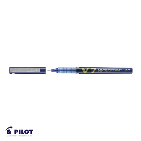Roller Pilot Hi-Tecpoint V7, varf 0.7mm, cerneala lichida albastra, pentru scriere precisa si confortabila [3]