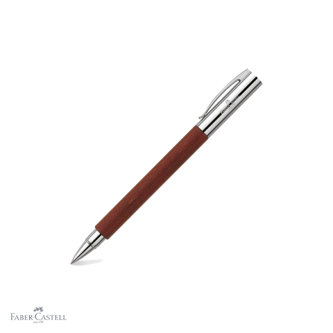 Rollere premium - Roller premium Faber-Castell Ambition Pearwood, corp din lemn de par roscat, varf ceramic negru