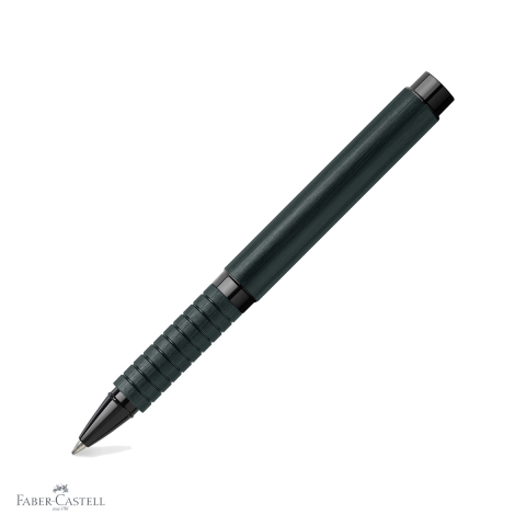 Rollere premium - Roller premium Faber-Castell Essentio Aluminium negru, corp metalic, cerneala neagra cu uscare rapida