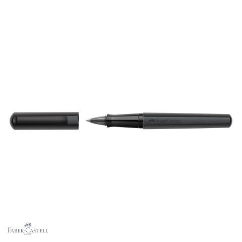 Roller premium Faber-Castell Hexo negru mat, corp hexagonal din aluminiu, scriere confortabila pentru birou [3]