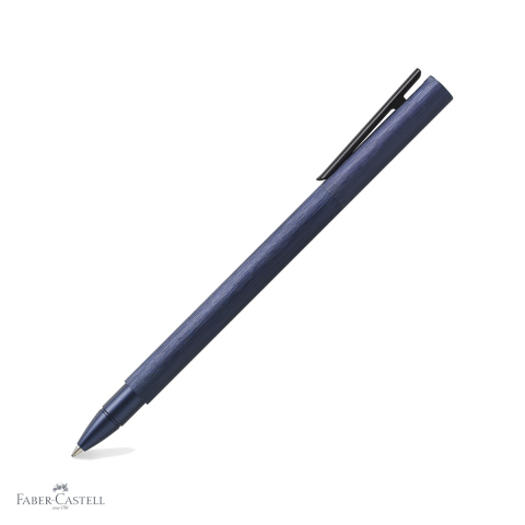 Rollere premium - Roller premium Faber-Castell Neo Slim, corp metalic subtire albastru, pentru profesionisti