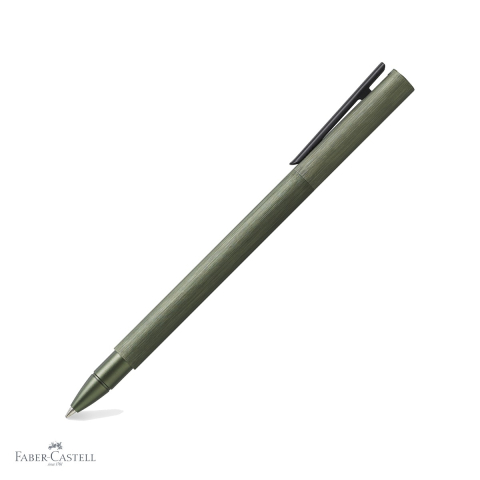 Rollere premium - Roller premium Faber-Castell Neo Slim, corp subtire din metal lacuit verde, pentru profesionisti