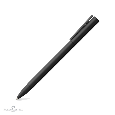 Rollere premium - Roller premium Faber-Castell Neo Slim Metal, corp din otel negru mat, varf ceramic, pentru scriere profesionala
