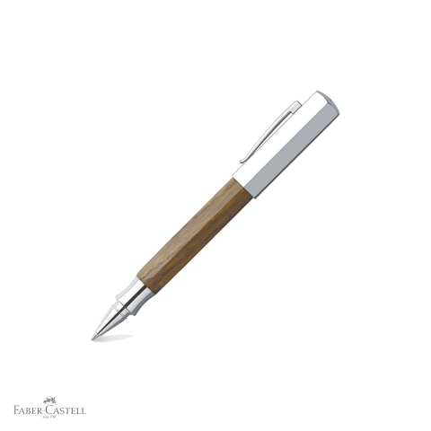 Rollere premium - Roller premium Faber-Castell Ondoro din lemn de stejar, varf ceramic, corp hexagonal