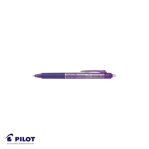 Birotica papetarie - Roller retractabil Pilot FriXion Ball Clicker 0.5mm, cerneala violet termosensibila, scriere si stergere repetata