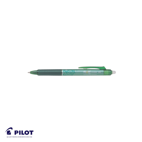 Birotica papetarie - Roller retractabil Pilot FriXion Clicker 0.5mm, cerneala verde erasabila, pentru scris si sters