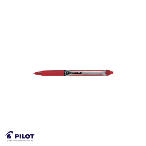 Birotica papetarie - Roller retractabil Pilot Hi-Tecpoint V5, varf fin 0.5 mm, cerneala rosie, pentru scriere precisa