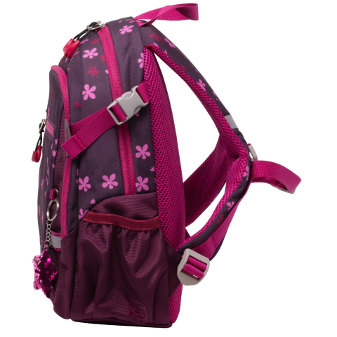 Rucsac Clasa Pregatitoare Berry Blossom Visiniu, Schneiders Kids, 25 x 35 x 12 cm, 11 L, visiniu [1]