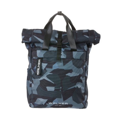 Bagaje si Accesorii - Rucsac Classic Roll Top Blue Camo, Walker by Schneiders, 29 x 40 x 15 cm, 20-23 L, camuflaj albastru