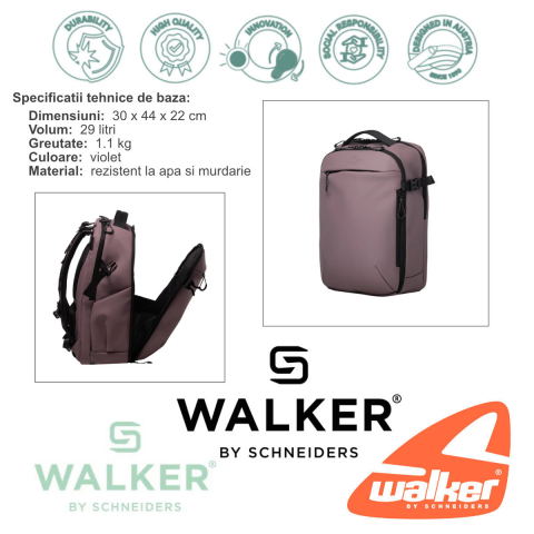 Rucsac Element Violet Walker by Schneiders, 30 x 44 x 22 cm, 29 L, violet [6]