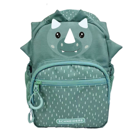 Bagaje si Accesorii - Rucsac Gradinita Mini Danny Dino Verde, Schneiders Kids, 18.5 x 27 x 11 cm, 6 L, verde