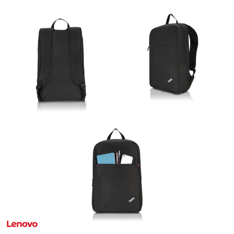 Rucsac laptop Lenovo ThinkPad 15.6-inch Basic Backpack pentru laptop ThinkPad 15,6 inch, compartiment captusit pentru laptop, poliester, negru, 4X40K09936 [3]