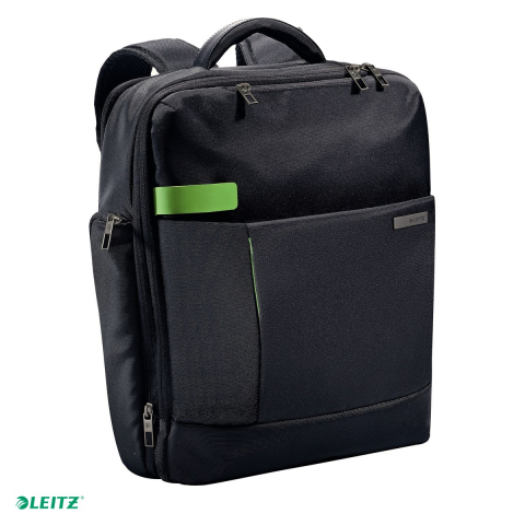 Birou & Ergonomie - Rucsac pentru laptop Leitz Smart Traveller, 15.6 inch, 17 buzunare, 310x460x200 mm, negru