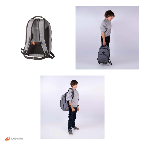 Rucsac Walker by Schneiders College Wizzard, 30x47x18 cm, 29 l, gri piatra melange [3]