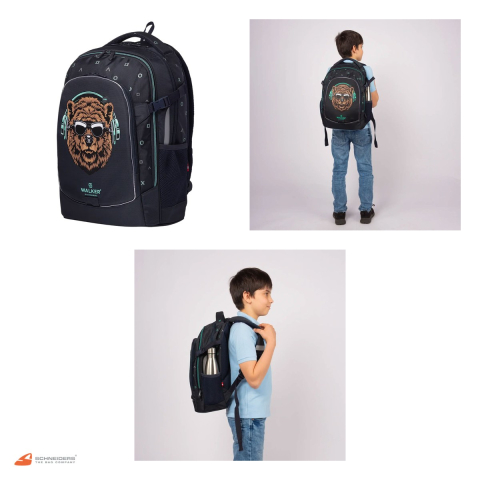 Rucsac Walker by Schneiders Fame Bear Buddy, 30x44x20 cm, 28 l, gri inchis [3]
