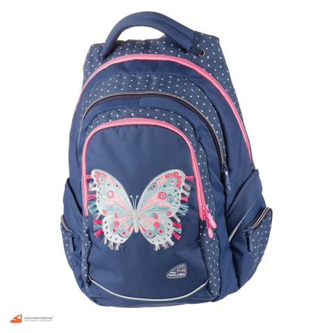 Rucsacuri - Rucsac Walker by Schneiders Fame Magic Butterfly, 29x44x20 cm, albastru