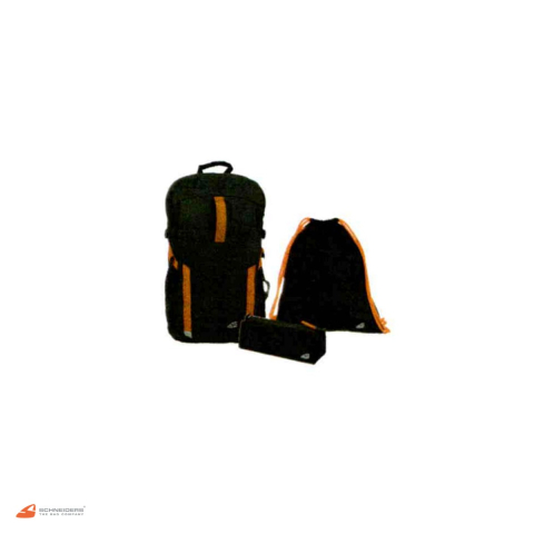 Rucsac Walker by Schneiders Trail cu penar si sac de sport, din poliester ripstop, 27 l, negru [3]