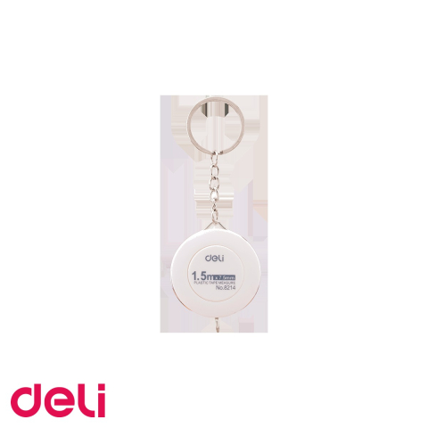 Ruleta tip breloc Deli, 7mm x 1.5m, dubla gradatie metric si inch, culori asortate [3]