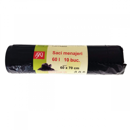 Set 10 saci menajeri, 60 l, dimensiuni 60 x 70 cm, negri [2]