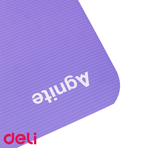 Saltea yoga Deli, material NBR anti-alunecare, cu husa transport inclusa, violet, 183x61x0.8 cm [3]