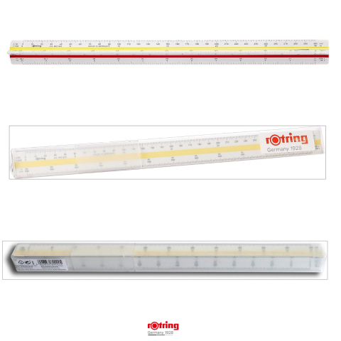Scarar de Proiectare T9 Rotring Triangular, Forma Ergonomică cu 6 Scari Metrice, pentru Desen Tehnic si Ingineresc [3]
