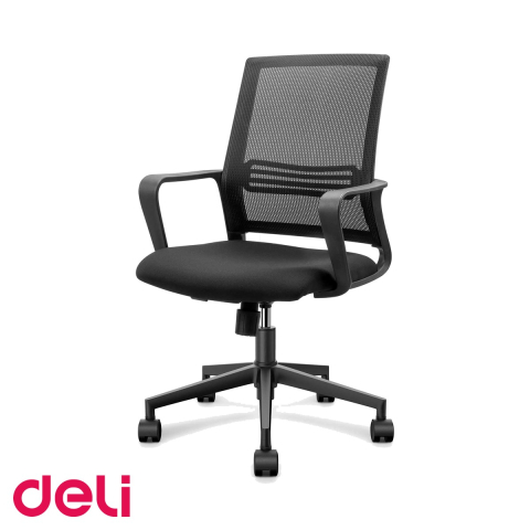 Birou & Ergonomie - Scaun de birou Deli 4501 cu spatar mesh, cotiera fixa si reglaj inaltime, pentru spatii de lucru
